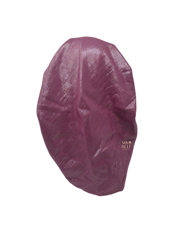 SG CS-01ES Eggplant/Silver Metallic Cotton Adjustable Pre-Tied Bandanna myselflingerie.com